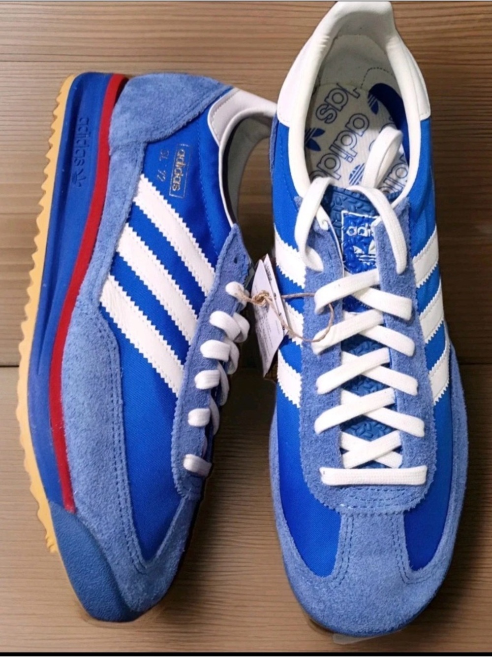 ADIDAS Men's  SL 72 RS Shoes Blue/Core White/Better Scarlet ig2132 Size 7 New